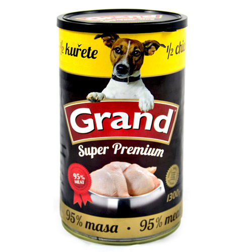GRAND SUPER PREMIUM 1.300g 1/2 celého kuřete 95% kuřecího masa
