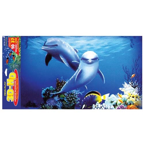 PENN PLAX Pozadí 3-D 51x30,5cm Delfíni