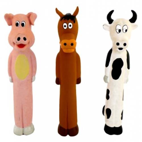 PAPILLON Zvířátka z farmy 29 cm latexové hračky pro psy
