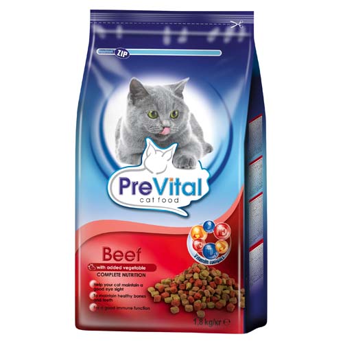 PreVital granule pro kočky 1,8kg hovězí se zeleninou