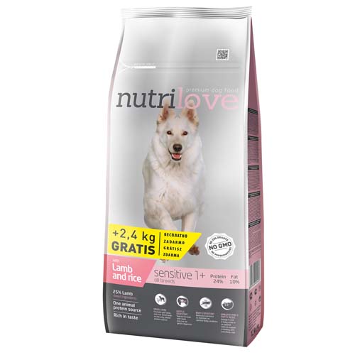 Nutrilove Dog Sensitive Lamb and Rice 12kg