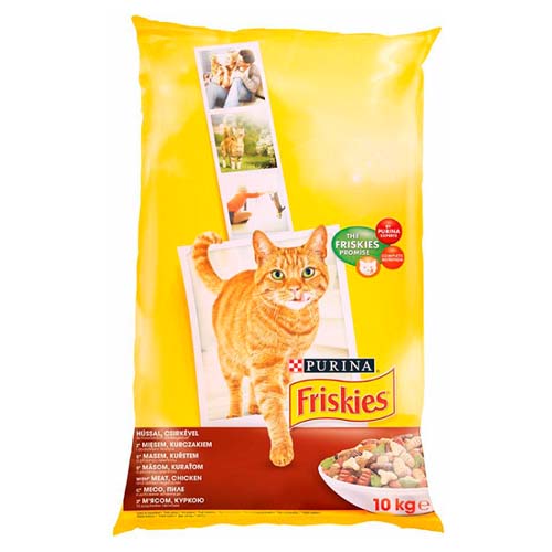 FRISKIES Maso, kuře a zelenina 10kg granule pro kočky