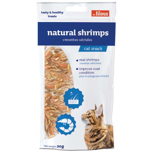 LES FILOUS NATURAL Shrimps 20g sušené krevety pro kočky