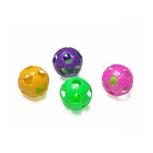 LES FILOUS Hračka pro kočky barevné míče 4 cm s rolničkou 4ks