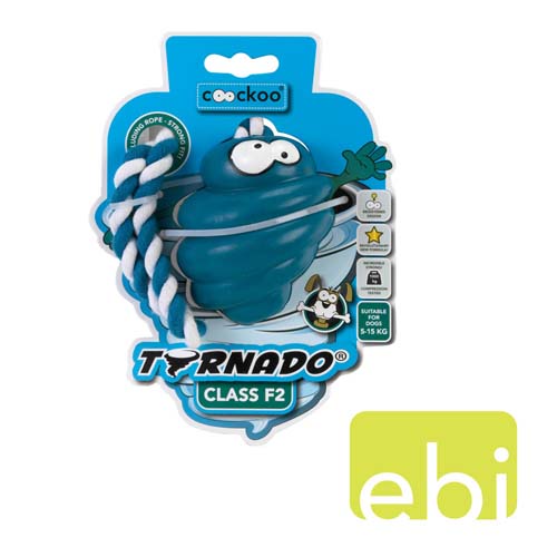 EBI COOCKOO TORNADO F2 s provazem, hračka pro psy 7-16KG, zelená,70x57x57mm/80% guma