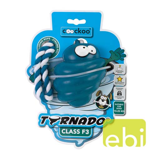 EBI COOCKOO TORNADO F3 s provazem, hračka pro psy 13-30KG, zelená, 110x89x89mm/80% guma