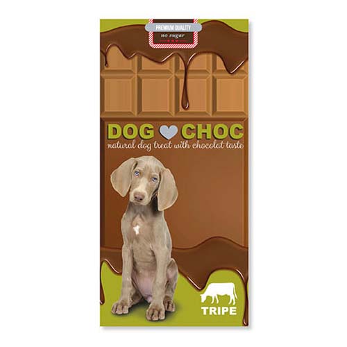 EBI DOG CHOC Tripe 100g čokoláda pro psy bez cukru s dršťkami