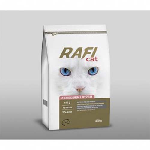 RAFI CAT ADULT losos a rýže 400g granulované krmivo pro kočky