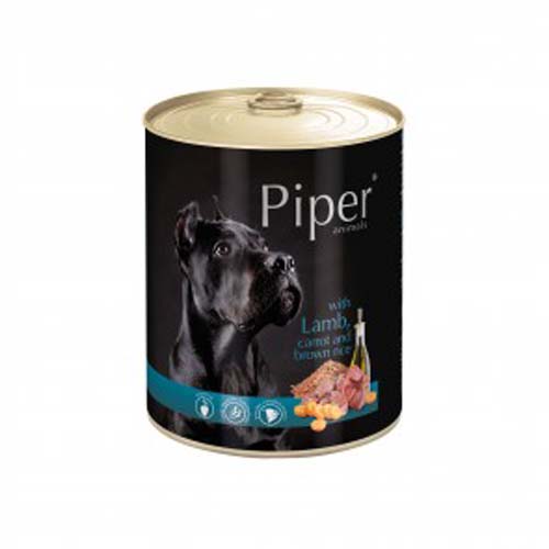 PIPER ADULT 800g konzerva pro psy jehně, mrkev a hnědá rýže