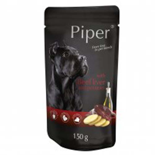 PIPER ADULT 150g kapsička pro psy hovězí játra a brambory