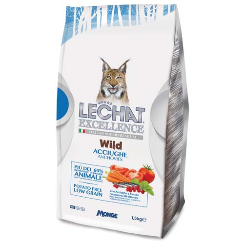 LECHAT EXCELLENCE WILD Ančovičky 1,5kg 33/15 superprémiové krmivo pro kočky